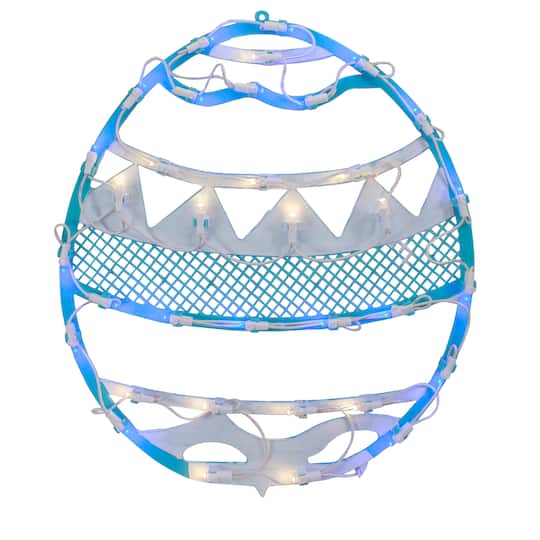 17" LED Blue Easter Egg Spring Window Silhouette Decoration